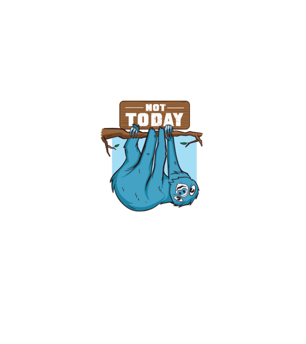 Not today Leneș model alb pe tricou