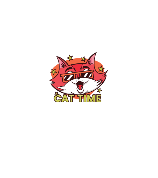 Cat Time Momentul pisicii model alb pe tricou