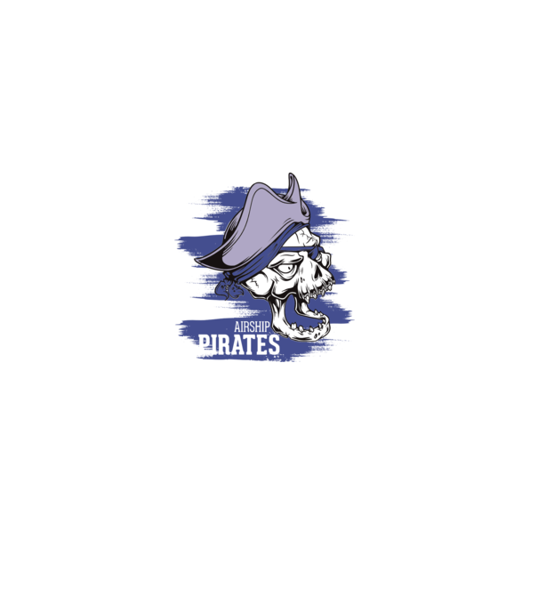 Airship Pirates 2 - Pirat model albastru deschis pe tricou
