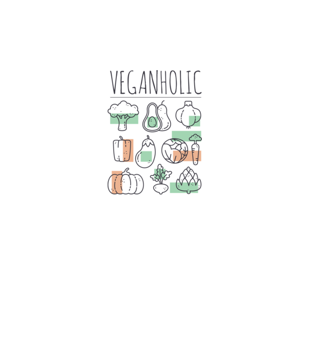 Veganholic model alb pe tricou