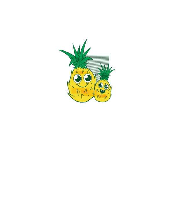 Familie Ananas model albastru jeanși pe tricou