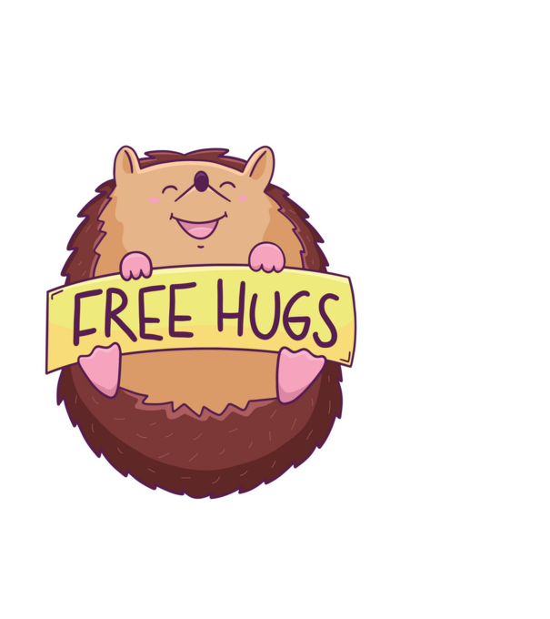Free Hugs Arici model albastru deschis pe tricou