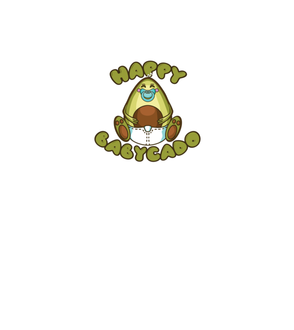 Avocado bebe model negru pe tricou