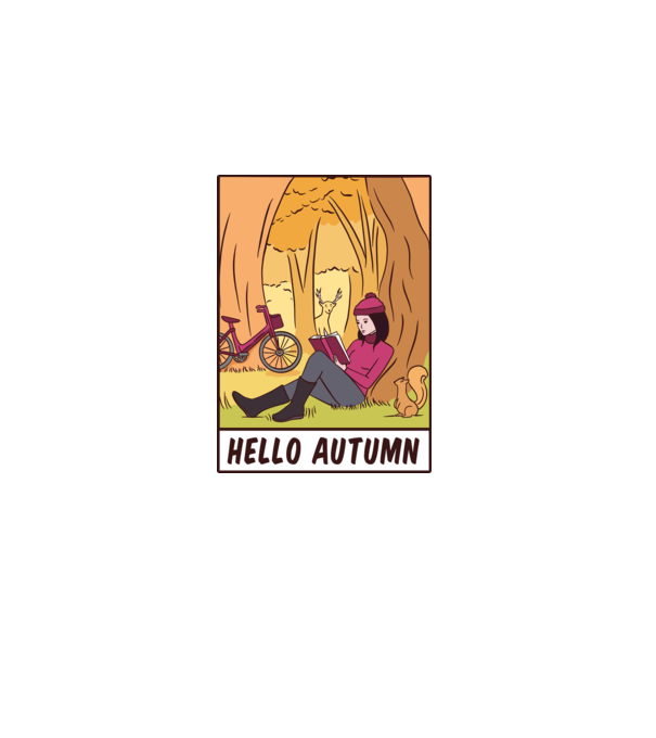 Hello Toamnă model alb pe tricou