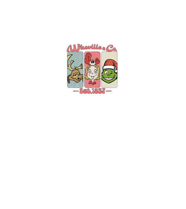 Whoville & Co - Grinch model alb pe tricou
