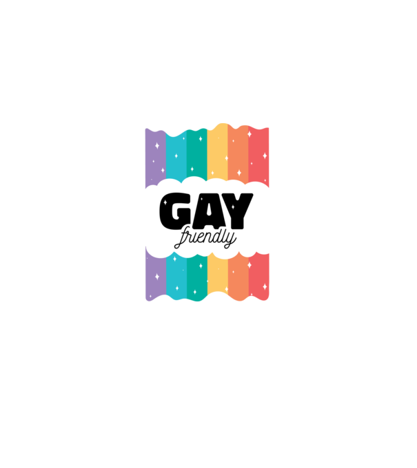 Gay friendly model mov pe tricou