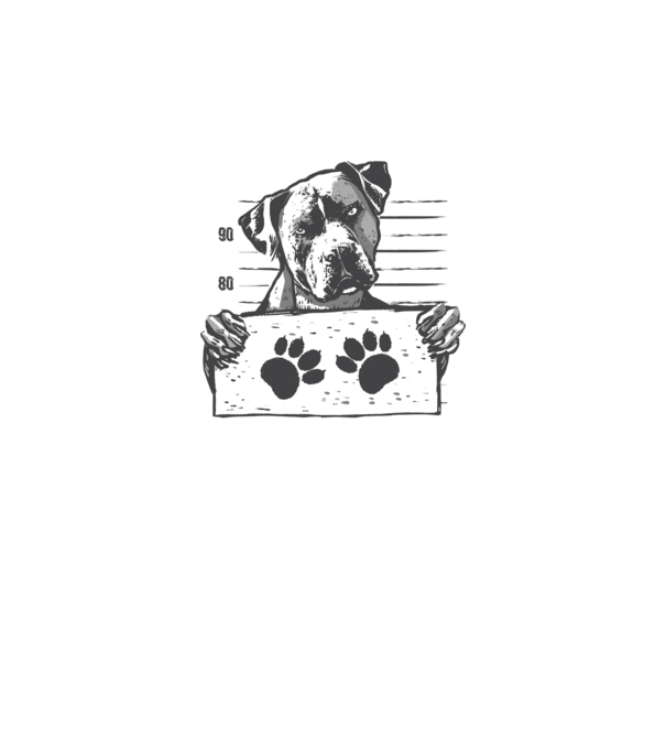 Staffordshire Terrier Închisoare model gri pe tricou
