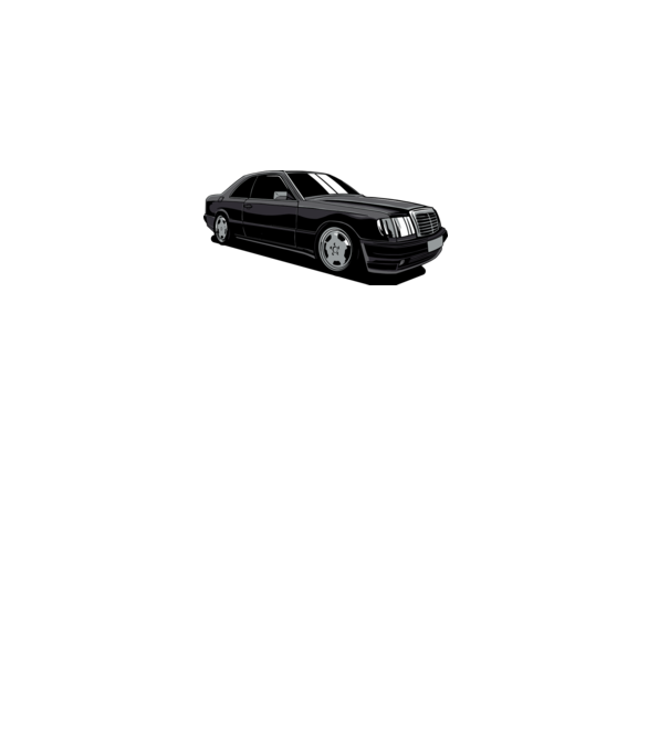 Mercedes model albastru deschis pe tricou