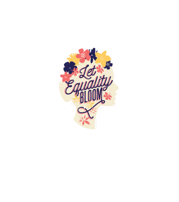 Let Equality Bloom Ziua Femeii model albastru deschis pe tricou