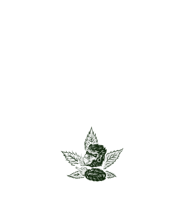 GORILĂ cannabis model negru pe tricou