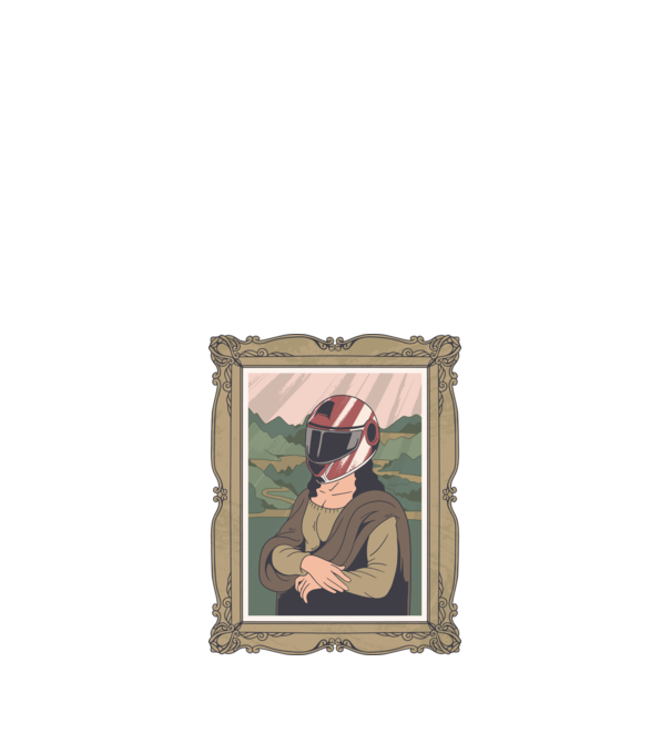 Mona Lisa Concurent model negru pe tricou