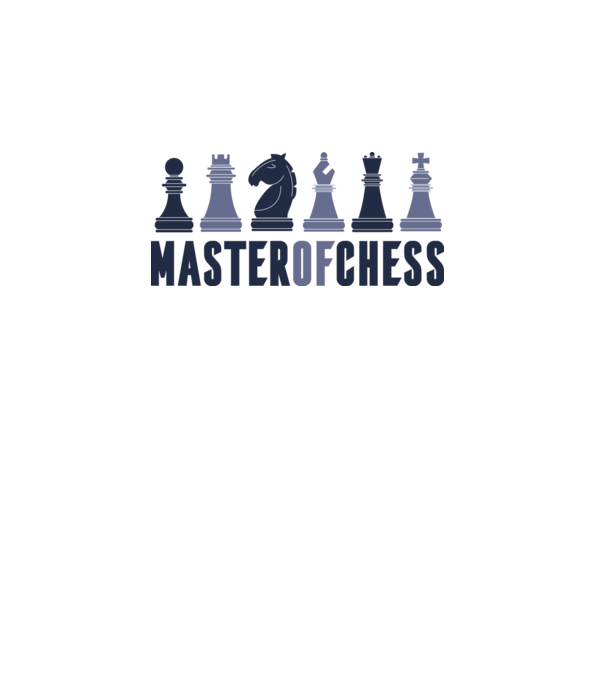 Master of Chess model alb pe tricou