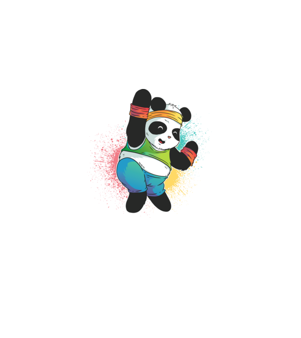 Panda drăguț Zumba model negru pe tricou