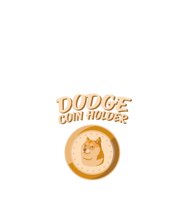 Doge Coin Holder model negru pe tricou