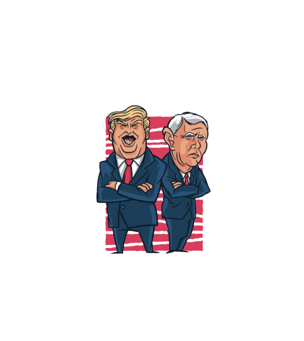 Trump Pence USA model alb pe tricou