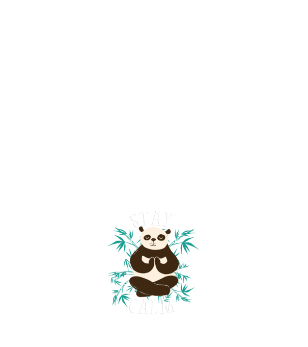Stay Calm Panda meditație model negru pe tricou