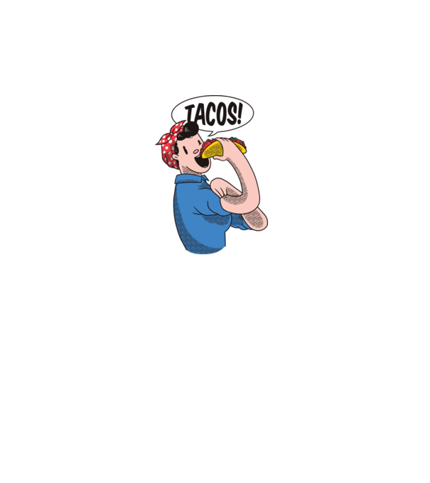 Tacos feminism model roz pe tricou
