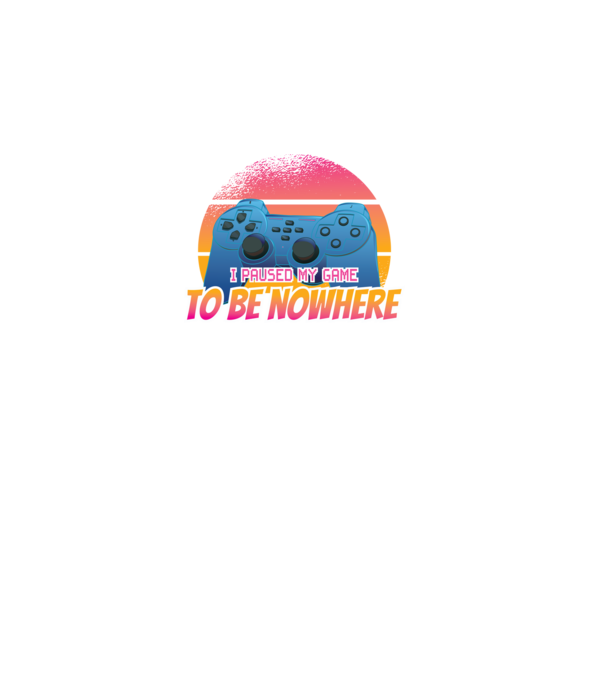 I paused my game to be nowhere model negru pe tricou