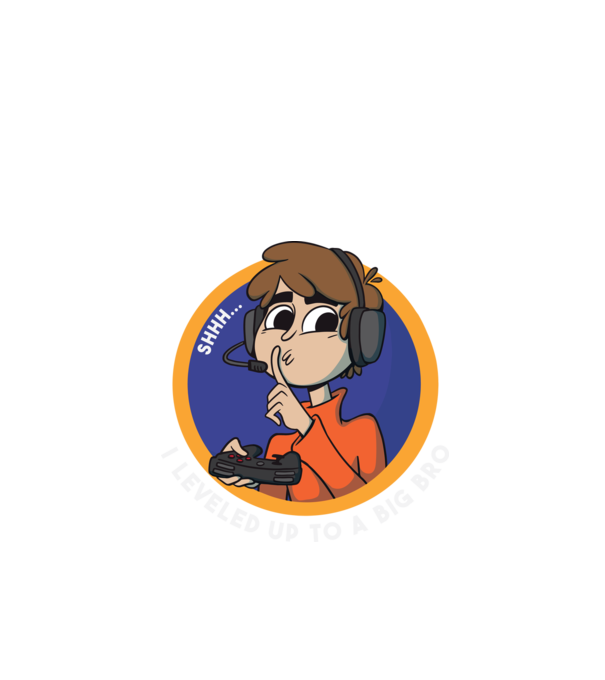 Gamer Frate mai mare model negru pe tricou