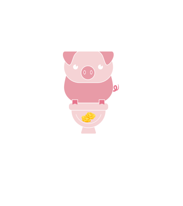 Little Pig model mov pe tricou