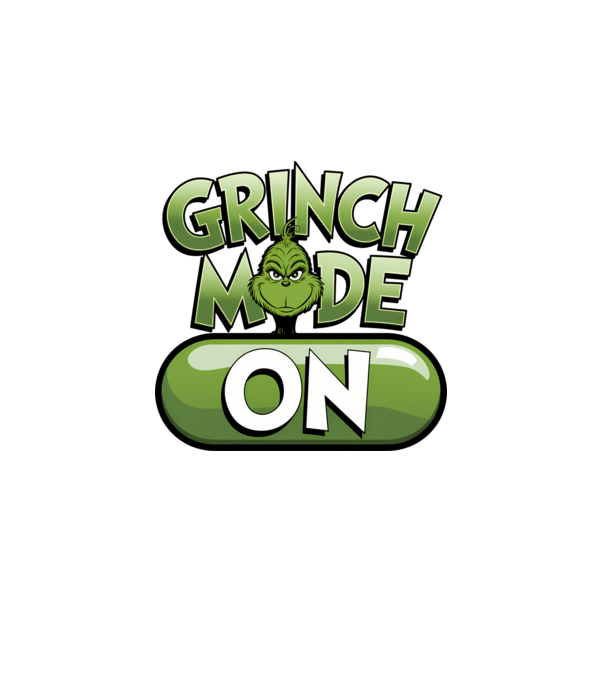 Grinch mode ON model negru pe tricou
