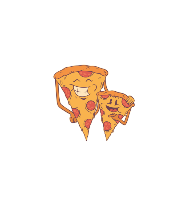 Familie Pizza model turcoaz pe tricou