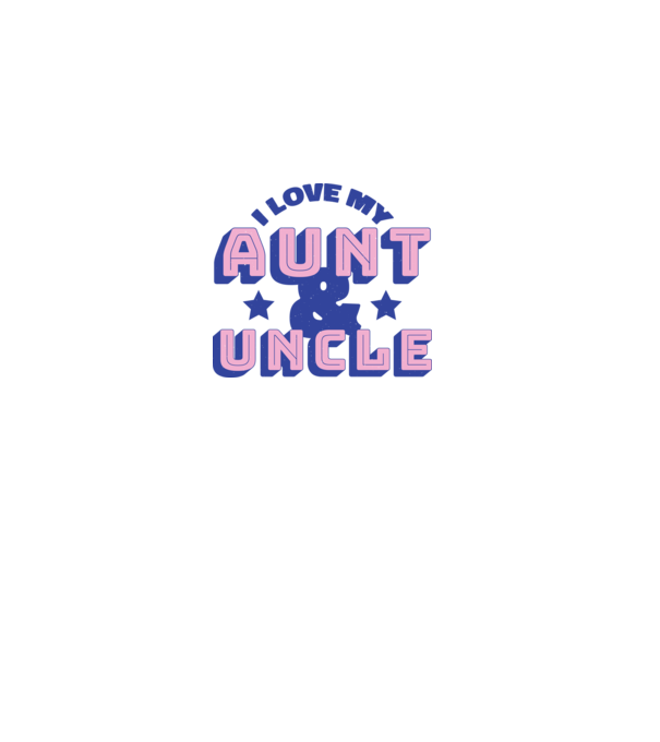 I Love My Aunt & Uncle model gri pe tricou