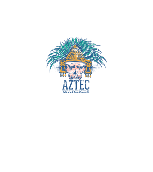 Aztec Warriors model alb pe tricou