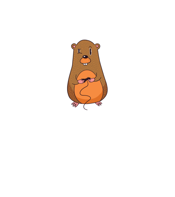 Hamster Gamer model gri pe tricou