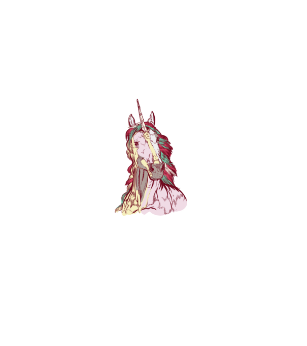 Unicorn colorat model negru pe tricou
