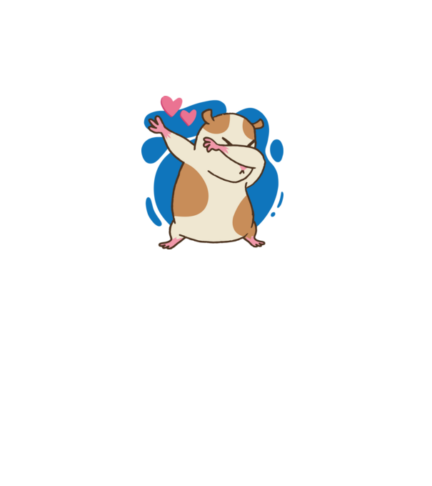 Hamster DAB model turcoaz pe tricou