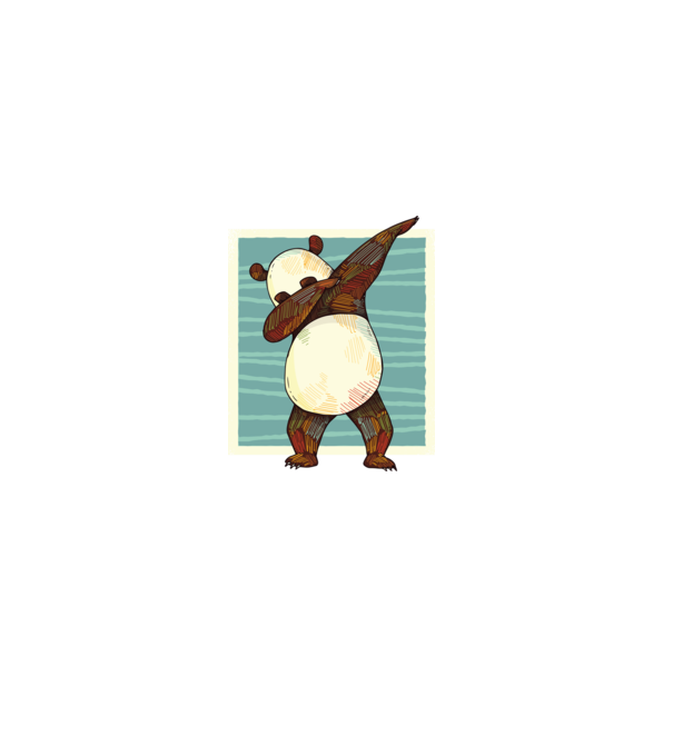 Panda DAB dans model verde pe tricou