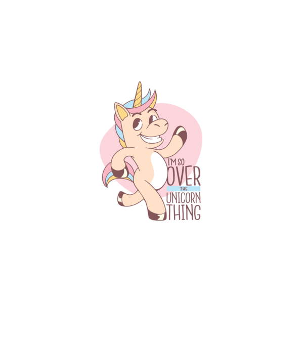 Am trecut de mult peste perioada de Unicorn model alb pe tricou