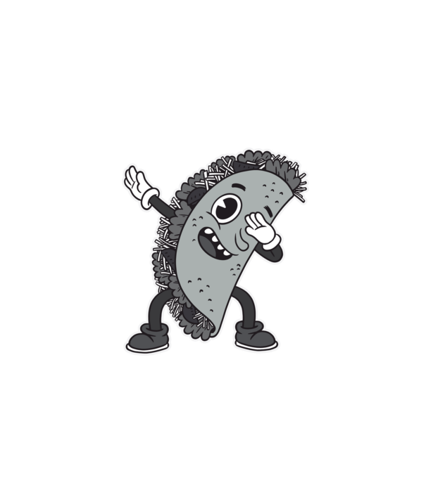 Taco DAB model gri pe tricou