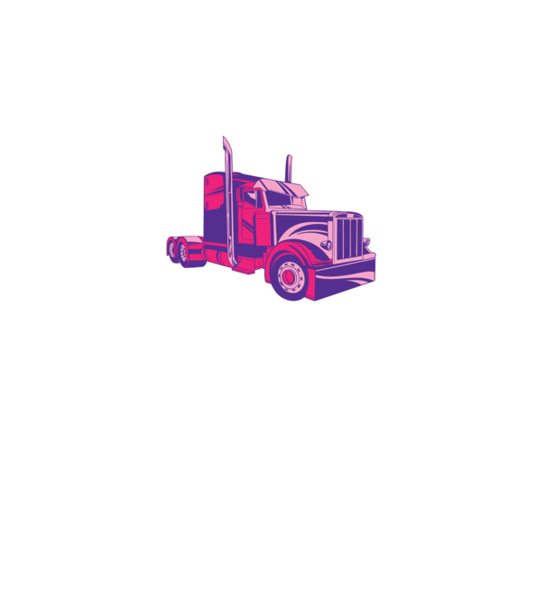 Camion roz model negru pe tricou