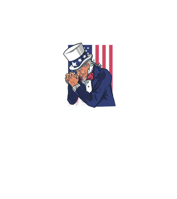 Uncle Sam se roagă model roz pe tricou