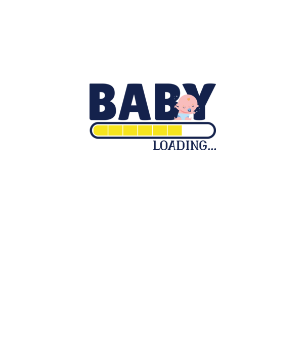 Baby is loading - tricou amuzant pentru mămici model alb pe tricou