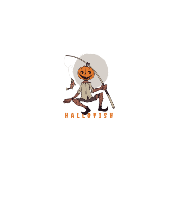 Hallofish - Pescar Halloween model negru pe tricou