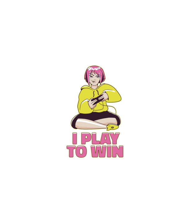 Anime fată Gamer model albastru închis pe tricou