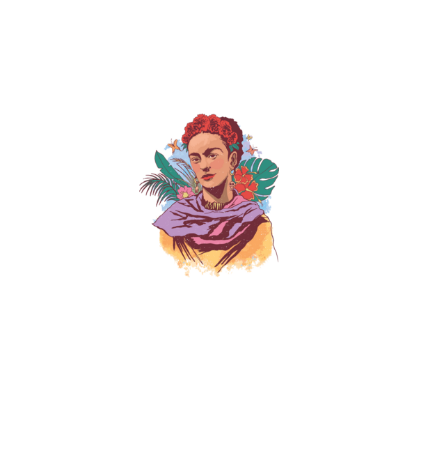 Portret Frida Kahlo model alb pe tricou