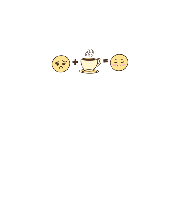 Cafea Fericire model gri închis pe tricou