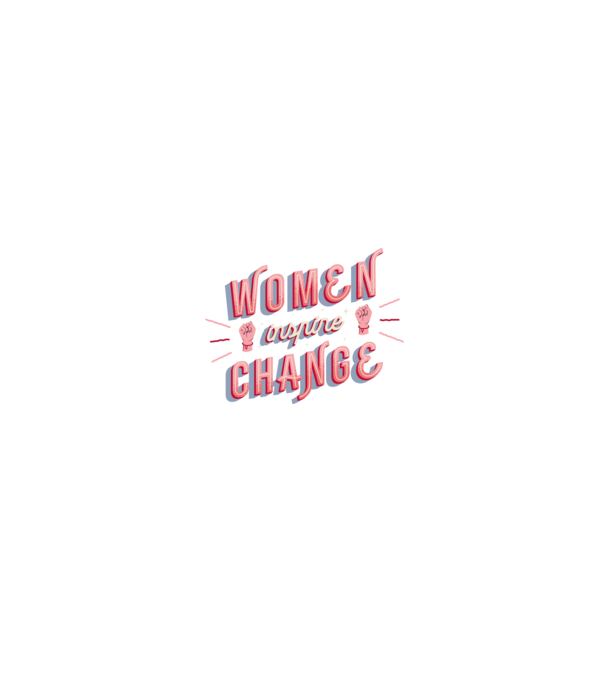 Women inspire change Ziua Femeii model alb/roșu pe tricou