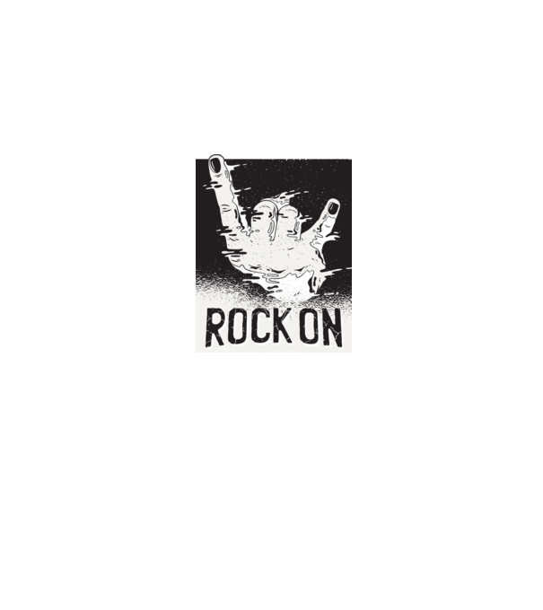 Rock On model gri pe tricou