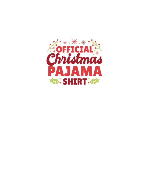 Pijama de Crăciun model alb pe tricou