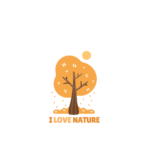 I Love Nature model negru pe tricou