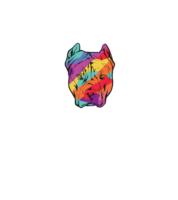 Cap colorat Pitbull model alb pe tricou