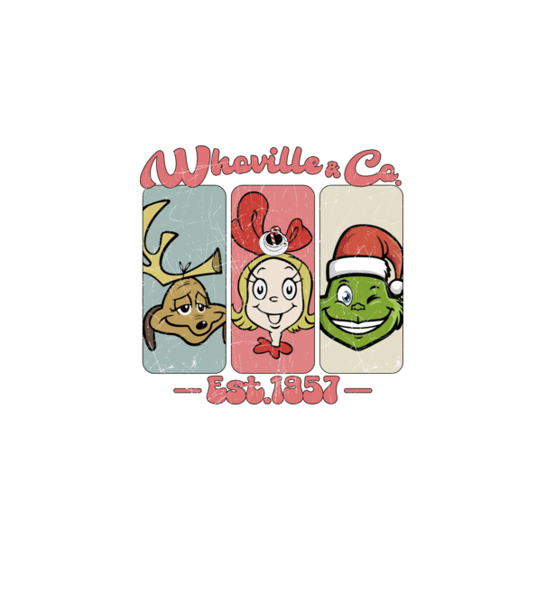 Whoville & Co - Grinch model alb pe tricou