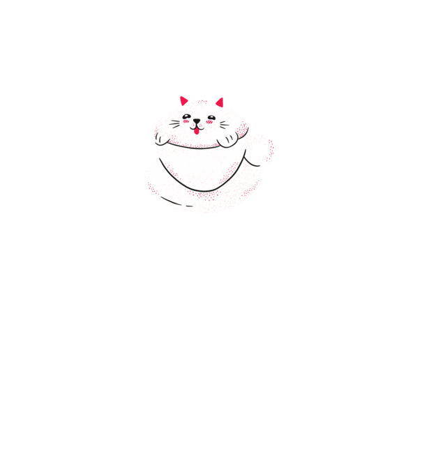 Tricou cafea cu pisică drăguță model gri pe tricou