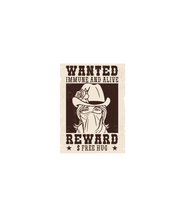 Afiș Wanted - Îmbrățișări gratuite model roșu pe tricou