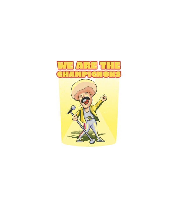 We are the Champignons Mercury model negru pe tricou